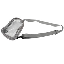 Transparent Shoulder Bag Grey 12.7x6.3x17.8cm LCap
