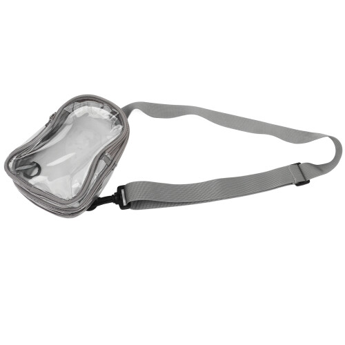 Transparent Shoulder Bag Grey 12.7x6.3x17.8cm LCap