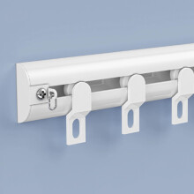 Invisible UltraThin Ceiling Curtain Track 15ft Aluminum Rail, Silent Heavy Duty Gliding for Bedroom Living Room Divider
