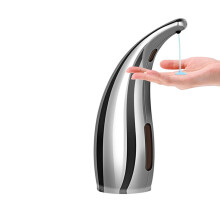 Automatic Soap Dispenser 10oz Silvery Touchless Infrared Sensor Magnetic Charging IPX6 Waterproof for Bathroom and Kitchen