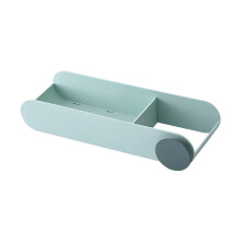 Green Wall Mounted Hair Dryer Holder with Shelf, SpaceSaving Bathroom Storage Organizer