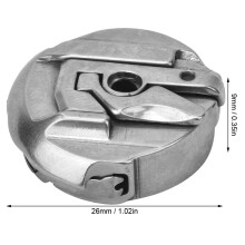 BobbinCase Silver Steel 5ID 26mmOD 9mm 221-222-301