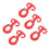 5PCS T Ring Hooks 55g Ultralight 60x42mm Red 1