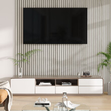 240cm Slat Wall Panel PVC & MDF Acoustic Panel for Living Room, Bedroom & Office