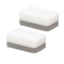Kitchen Sponge Set 2PCS White NonScratch Dish Scrubber for Pots and Pans HeavyDuty Cleaning