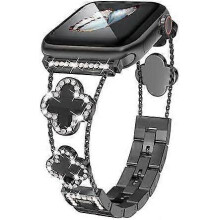 Diamond Metal Bands Add Sparkle to Your Watch for Apple Watch  Clover Simple and Stylish Compatible with 38mm/40mm/41mm Women's Wear