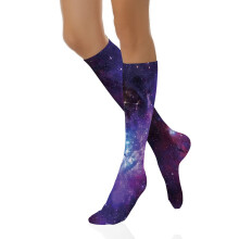 Compression Socks for Women and Men Winter Warm Graduated Support for Running Travel Purple Blue