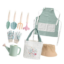 Complete Children Gardening Set Includes 9 Essential-White