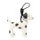 Charmant porte-clés en forme de chiot à pois, accessoire léger 1