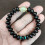 Bracelet de perles de boulier en bois naturel, accessoire-Ébène 5