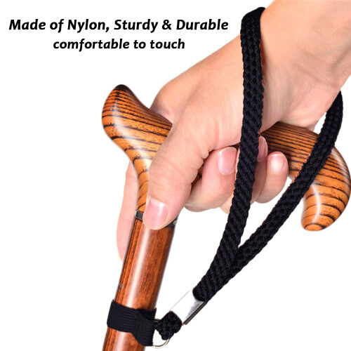 Cane Wrist Strap Pack of 10, Adjustable Nylon Loop with Hook and Loop Closure, Walking Cane Accessories for Elderly 2