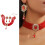 Ensemble de bijoux collier et boucles d'oreilles à-or noir 3