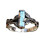 Ring, Bohemian Vintage Leaf Rectangle Zircon Women's Hug Ring 1