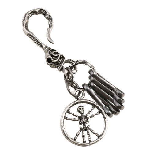 Pendentif porte-clés en forme de crâne à la mode avec-D