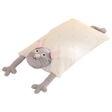 Unterstützendes Kissen mit Buchweizenfüllung und-Weiß