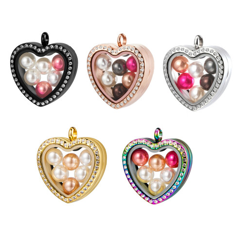 Metal Jewelry Component Heart Shape-black single pendant 1