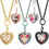Metal Jewelry Component Heart Shape-black single pendant 5