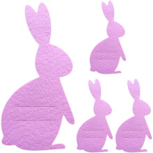 4pcs Easter Bunny Cutlery Holders Set, Bunny Shaped Silverware Pouch Bags for Festive Table Decoration Pink