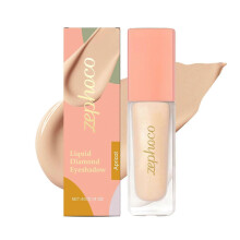 Zephoco Diamond Sparkling Eyeshadow (Apricot) Natural Pearlescent Fine Sparkle Eye Makeup for Daily Parties And Gatherings