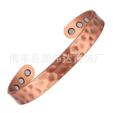 (Rose gold, Pure copper) Red Copper Magnetic Bracelet Pure Copper Vintage Jade Health Bracelet Classic Design Unisex