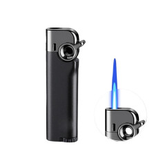 Butane Torch Lighter Adjustable Jet Flame Windproof Refillable Metal Cigar Lighter for Kitchen Camping
