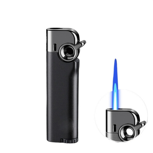 Butane Torch Lighter Adjustable Jet Flame Windproof Refillable Metal Cigar Lighter for Kitchen Camping