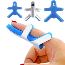 Adjustable Metal Finger Splint Set with Soft Foam Padding and Velcro Closure for Mallet Finger Support