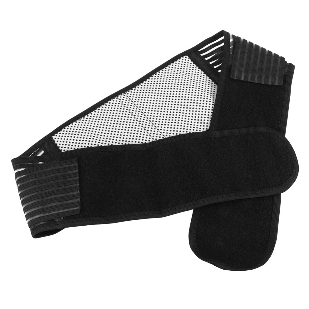 Magnetic Self Heating Lumbar Support Belt with Adjustable Back Brace and Massager for Everyday Comfort â Size M Black