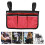 Wheelchair Side Bag with MultiPocket Organizer, Lightweight Walker Accessory in Wine Red 3