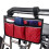 Wheelchair Side Bag with MultiPocket Organizer, Lightweight Walker Accessory in Wine Red 4