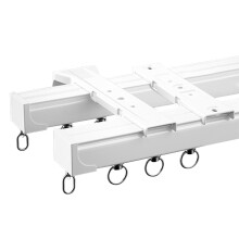 Flexible Ceiling Curtain Track Set with 90 Degree Corner Bendable Rail for Bay Window and Room Divider