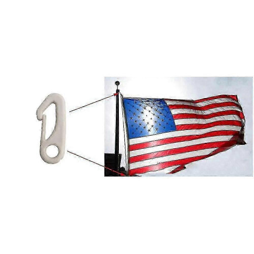 Flagpole Clip Hook, 4 Pcs Nylon Flagpole Attachment for Flags, UV Resistant Easy Install 2