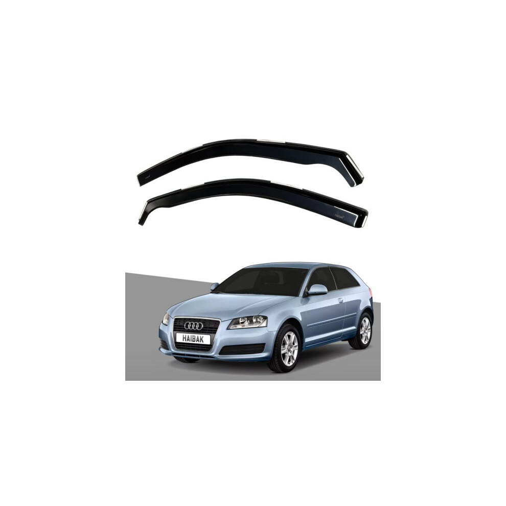 Audi A3 S3 8P 20032012 3 Door Hatchback Wind Deflectors 2Pc Edgevisors Tinted 73533740