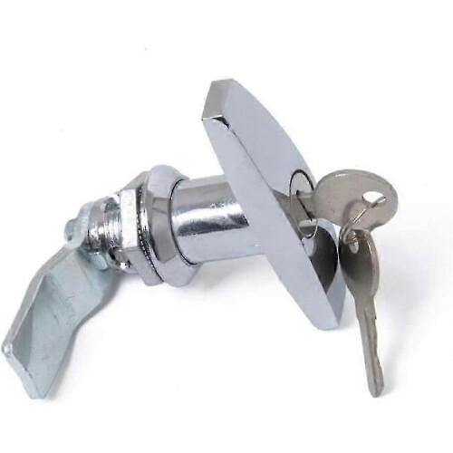 T-handle Lock with Key, Aluminum Alloy Trailer Door Latch Toolbox Lock, Rust Resistant Universal