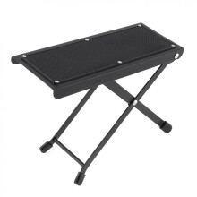 Adjustable Metal Guitar Foot Rest Stool with 4 Height Levels and AntiSlip Surface for Comfortable Playing