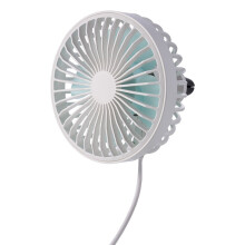 Prenosný elektrický chladiaci ventilátor do auta s LED svetlom (biely)
