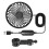 Car Rear USB Silent Three-Speed Adjustable Fan(Black) 1