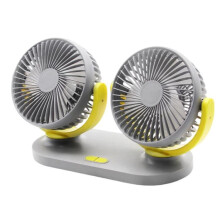 Rundong R-8037 USB prenosný ventilátor do auta s vysokou vetraciou hlavicou, tichý stolový ventilátor do kance