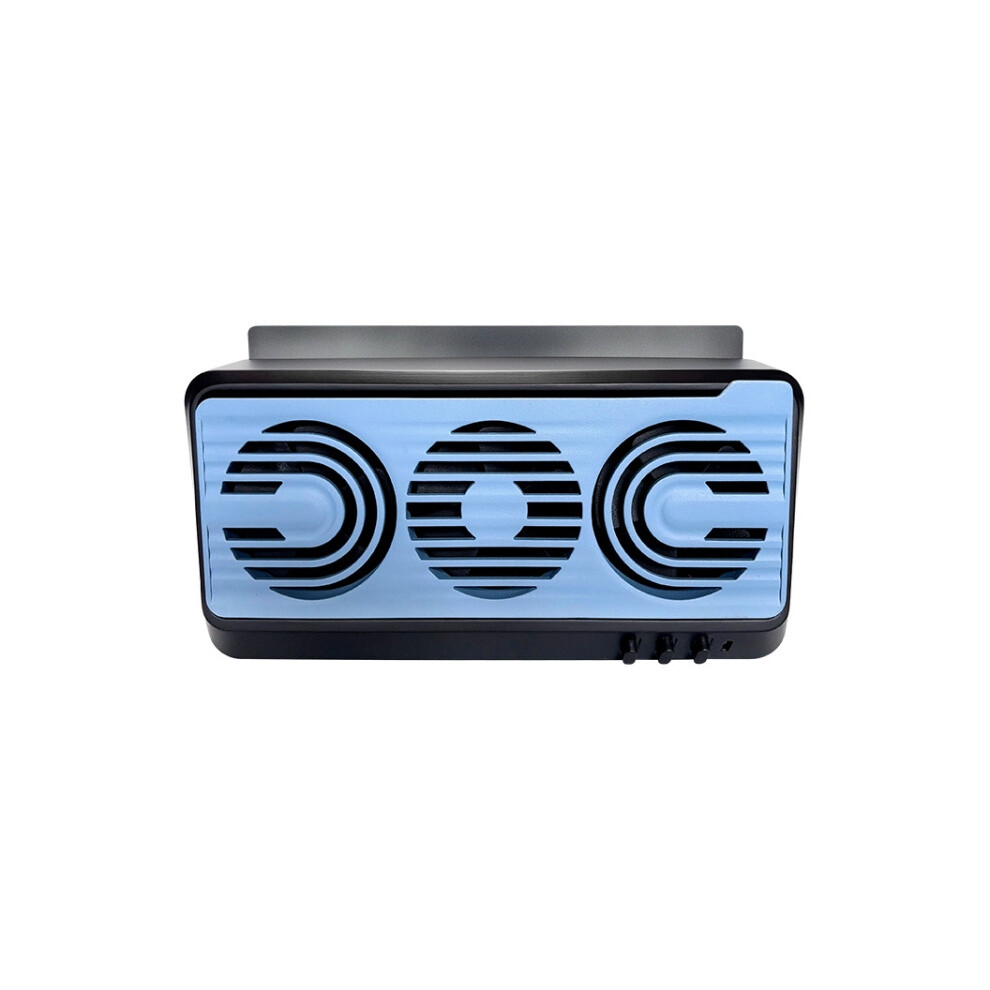 Solar Car Exhaust Fan Air Circulation Cooling Ventilation Fan( Blue) Black/Blue 6083684313257