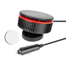 12V Autoheizung: 360 Grad verstellbar, Zweimodus (Heiß/Kalt), Scheibenenteiser und -entfeuchter (Schwarz/Rot)