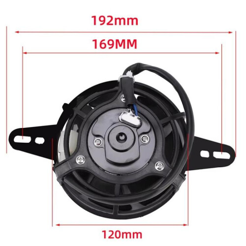 Motorrad-Kühlventilator ATV Strandauto Kaltwassertank Kühler (Schwarz) 1
