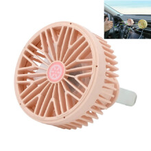Ventilátor do auta: Multifunkčný, napájaný cez USB, s mini LED svetlom (ružový)