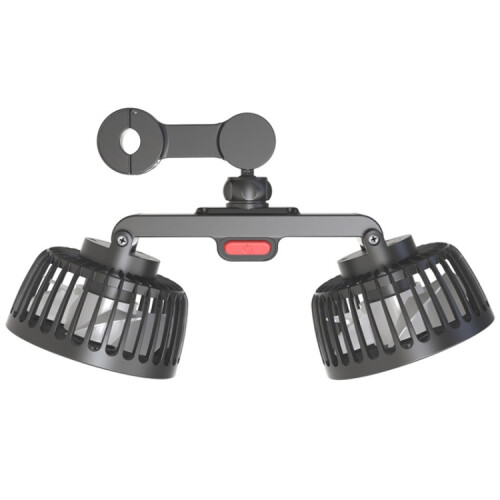 5V 2A Car Rear Seat Back USB Interface Powerful Double-headed Fan(F4207) 1