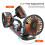 360-Degree Rotating Adjustable Car Three-Head Fan, Style:12V Cigarette Lighter 4