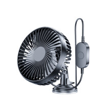 SUITU 12V/24V mini ventilátor do auta s USB nabíjaním, jednou hlavou, 360-stupňový chladiaci ventilátor, štýl: