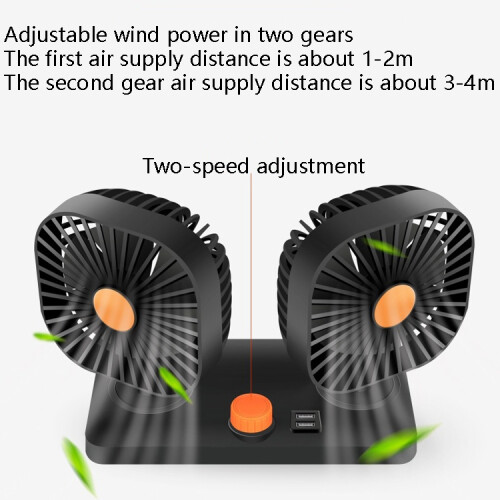 Gaothrán Leictreach Mini USB 12/24V do Ghluaisteáin 2