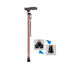 Adjustable LED Walking Cane for Seniors with 10Speed Height, 360 Rotating Base and Ergonomic Handle