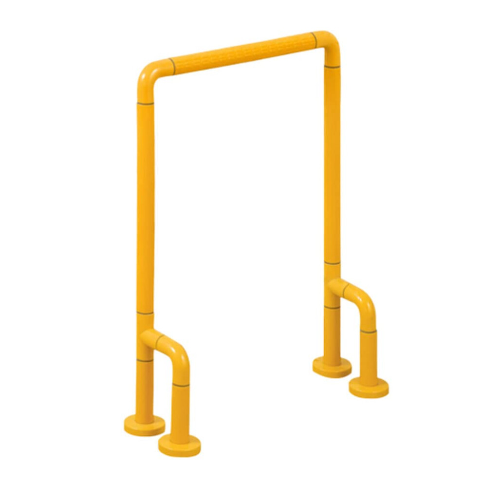 Yellow Bathroom Safety Grab Bar With Double Reinforced Stability And Antislip Grip For Elderly Toilet Support
