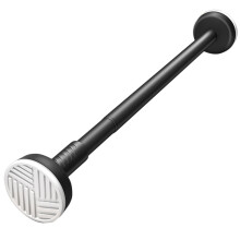 Black Tension Curtain Rod 100170cm, NoDrill Adjustable Shower Rod with AntiSlip and RustResistant Finish