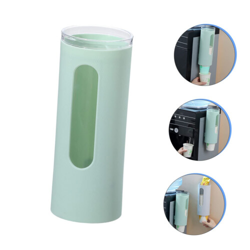 Disposable Cup Dispenser Wall Mounted Dustproof Cup Holder Plastic Organizer for Kitchen and Bathroom 1